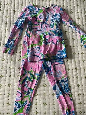 Lilly Pulitzer Pink, Blue & Green Floral Long-Sleeve Pajama Set